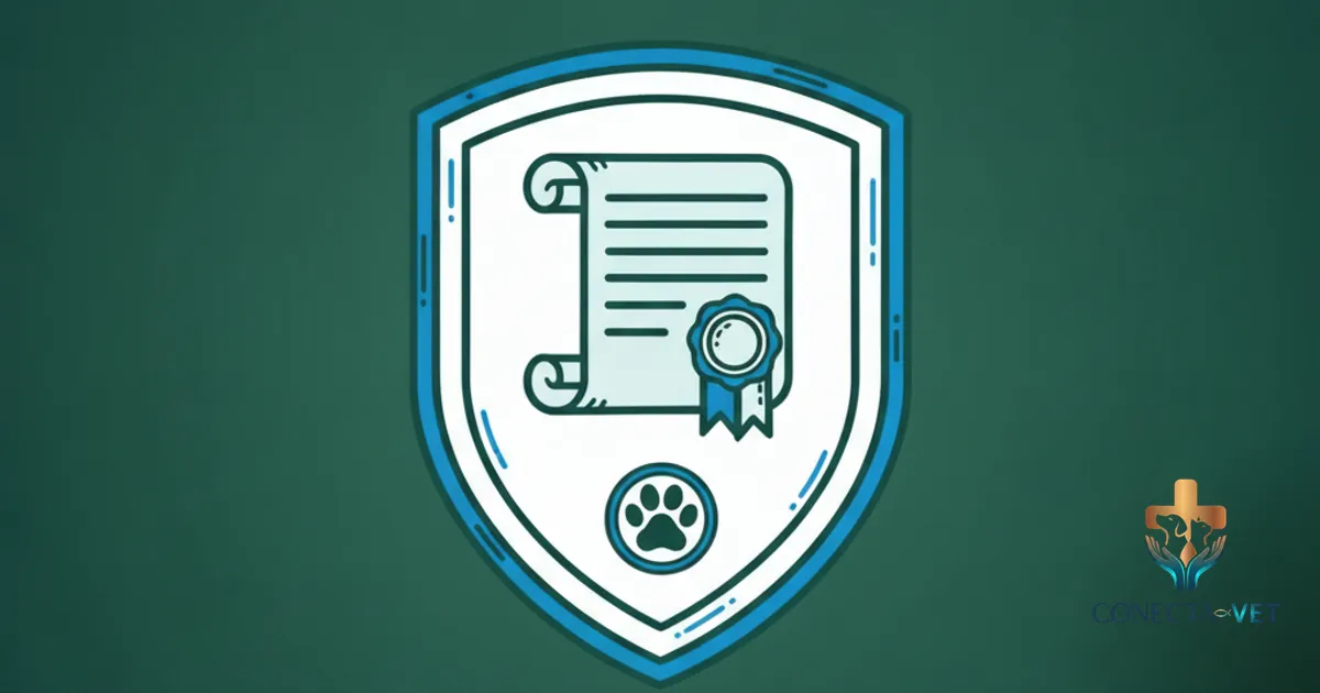 Ilustração editorial ConectaVet — Certificado Digital para Veterinários: o que mudou com a RDC Anvisa 1.000/2025