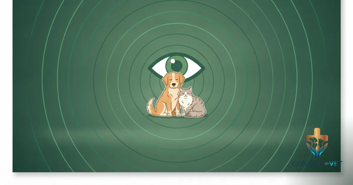 Ilustração editorial ConectaVet — Telemonitoramento Veterinário: monitorando cães e gatos sem contato