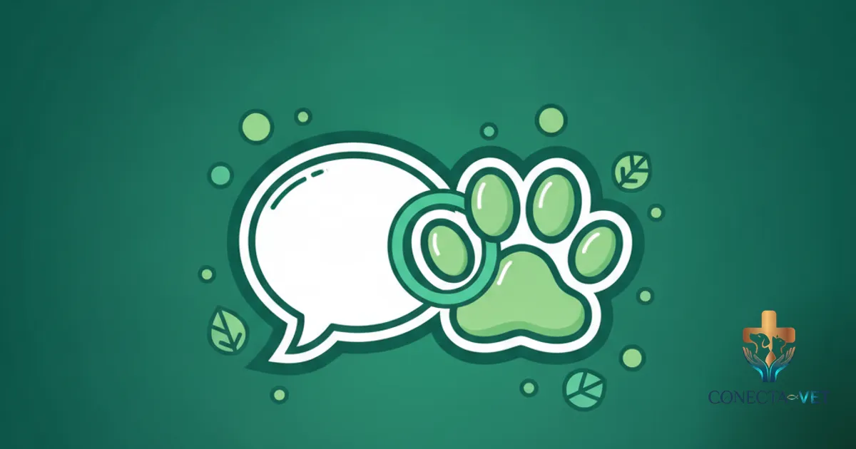 Ilustração editorial ConectaVet — Termos populares usados por tutores: como traduzir para linguagem veterinária